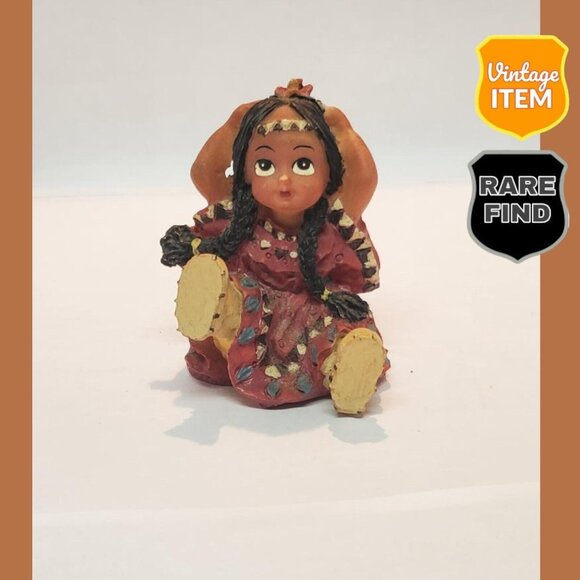 Vintage Native American Tribal Indian Girl. RARE! - Picture 1 of 6